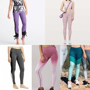 Lot Of 5 Athletic Leggings Small Lulu Gymshark Lucy Outdoor Voices Athleta EUC